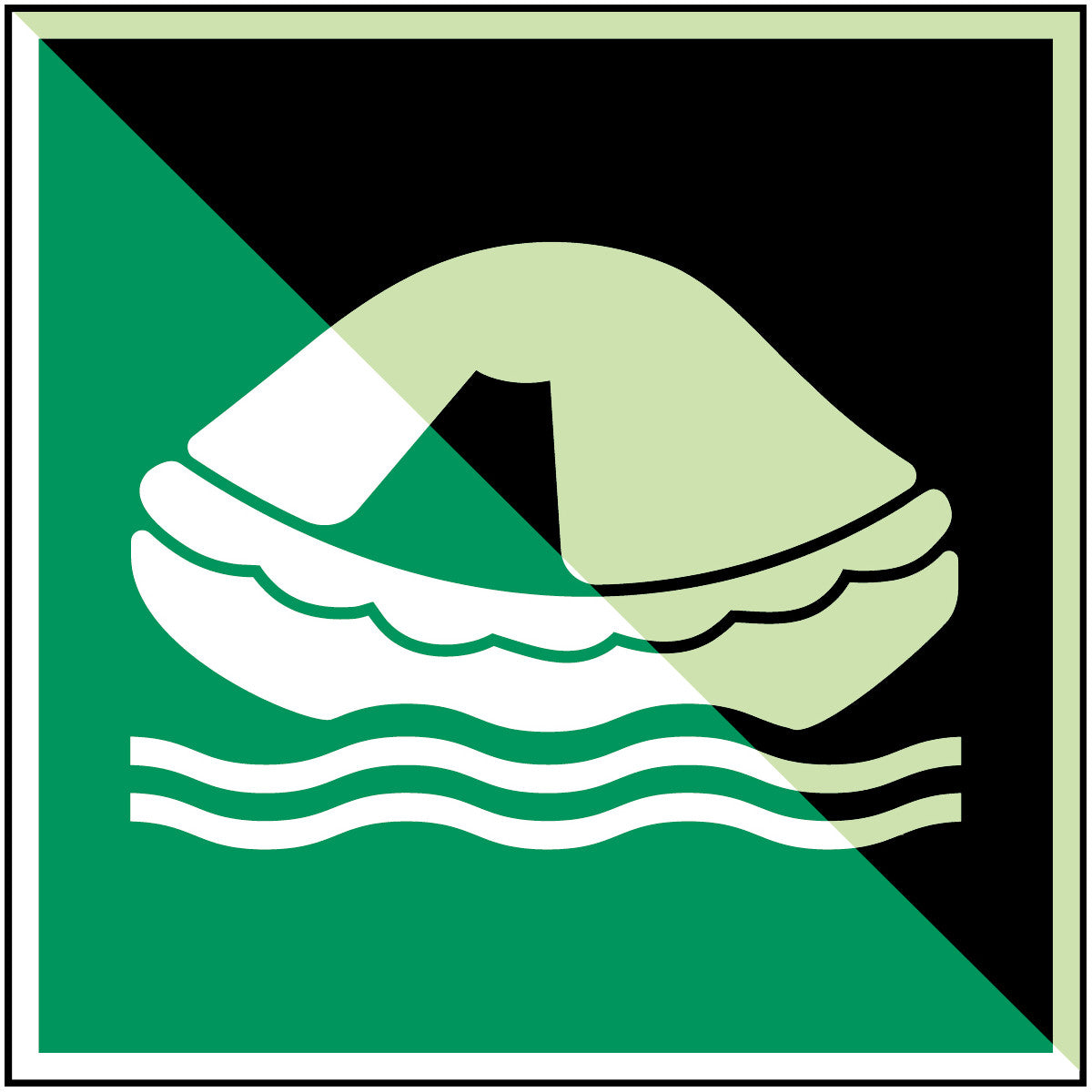 Rettungsfloß – ISO 7010