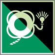 Rettungsring mit Leine und Lampe – ISO 7010