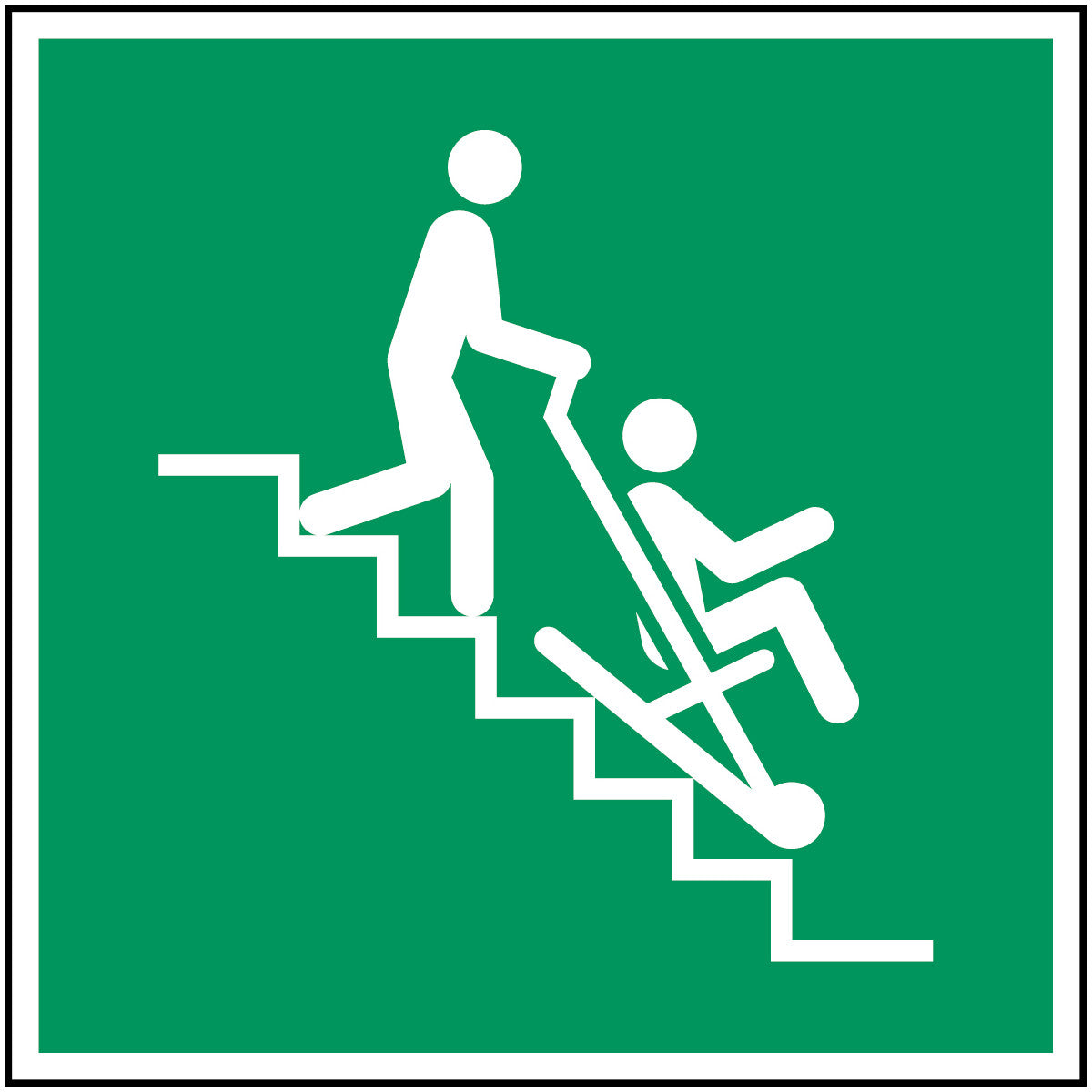 Evakuierungsstuhl – ISO 7010