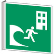 ISO-Sicherheitsschild – Evakuierungsgebäude bei Tsunami