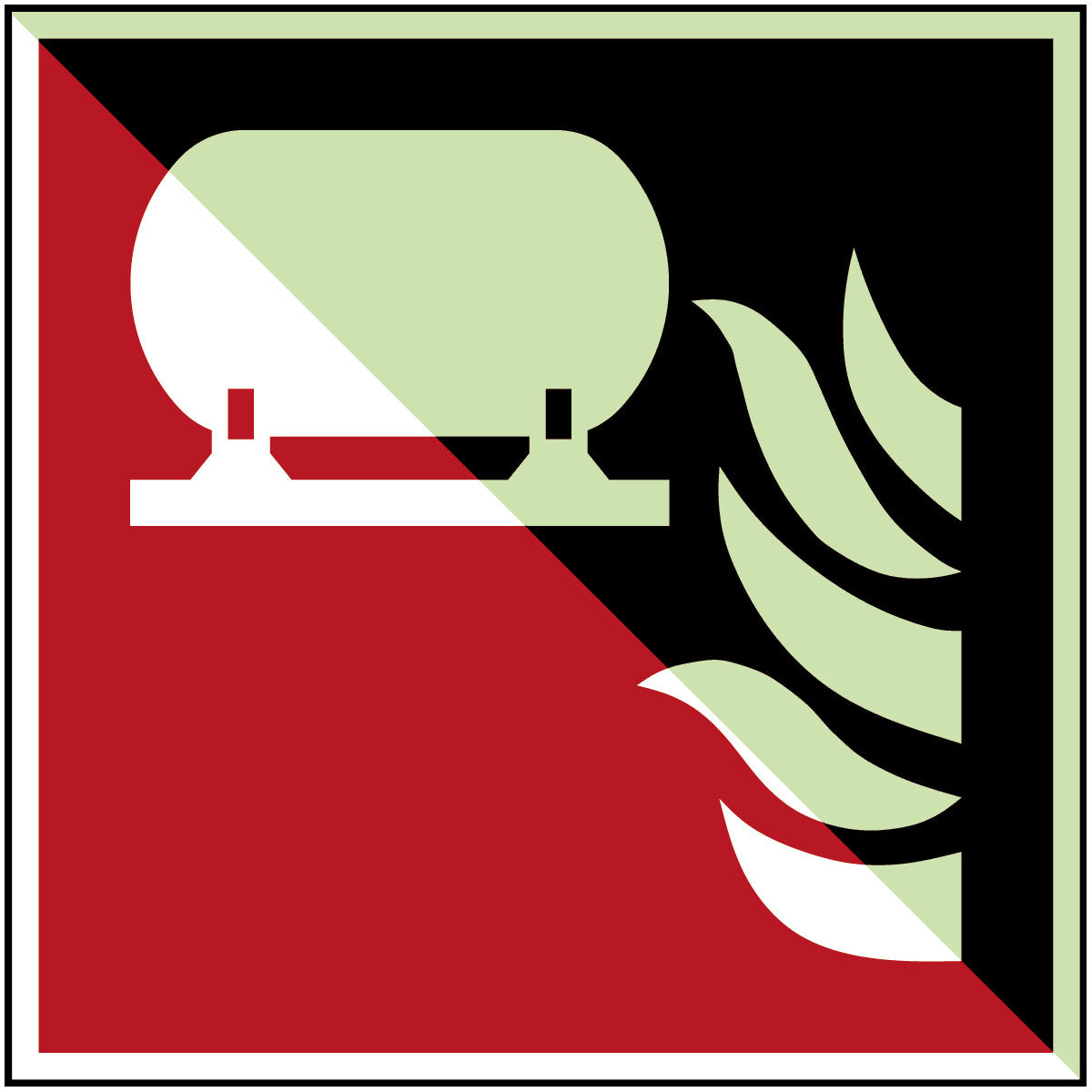 Fest eingebaute Feuerlösch-Einrichtung – ISO 7010