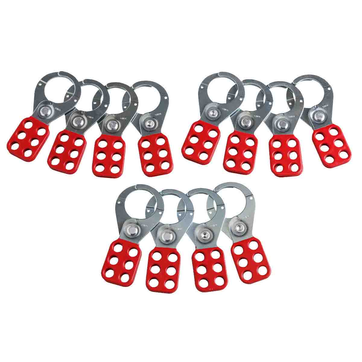 Systèmes de verrouillage de verrouillage, 38 mm, rouge, (12 pièces/paquet)