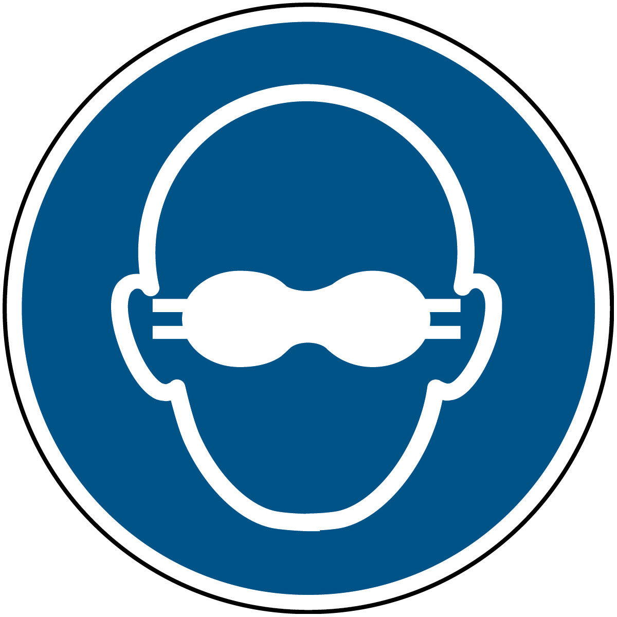 ISO Sicherheitskennzeichnung - getönte Schutzbrille tragen