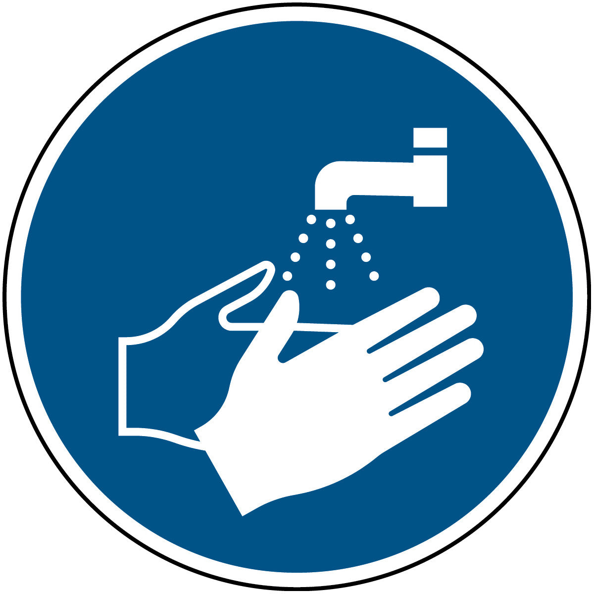 Panneau de sécurité ISO - Se laver les mains