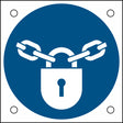 ISO-Sicherheitsschild – Verschlossen halten