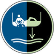 Bereitschaftsboot fieren beim Aussetzvorgang - ISO 7010