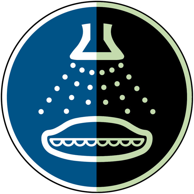 Wassersprühanlage einschalten beim Aussetzvorgang – ISO 7010