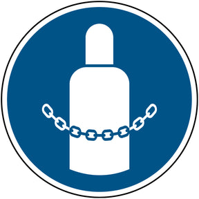 Gaszylinder sichern – ISO 7010