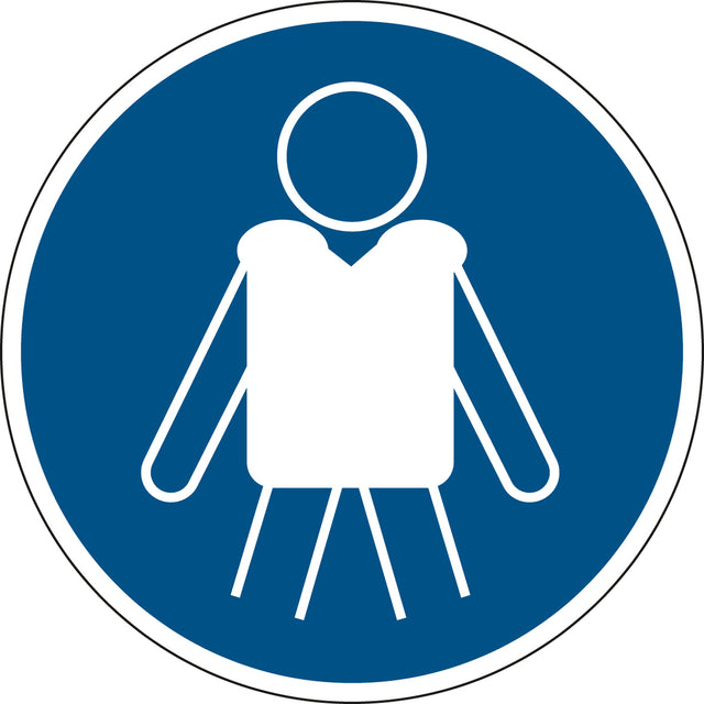 ISO-Sicherheitsschild – Rettungsschwimmhilfen anlegen