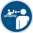 ISO-Sicherheitsschild – Kinder im Wasser beaufsichtigen