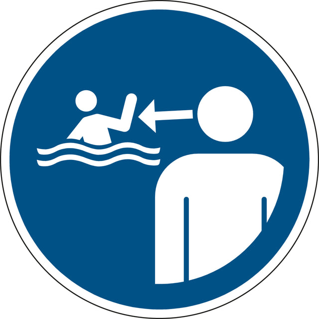 ISO-Sicherheitsschild – Kinder im Wasser beaufsichtigen