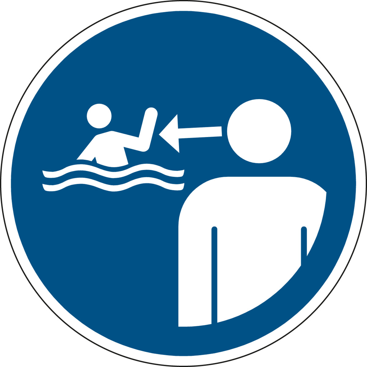 ISO-Sicherheitsschild – Kinder im Wasser beaufsichtigen