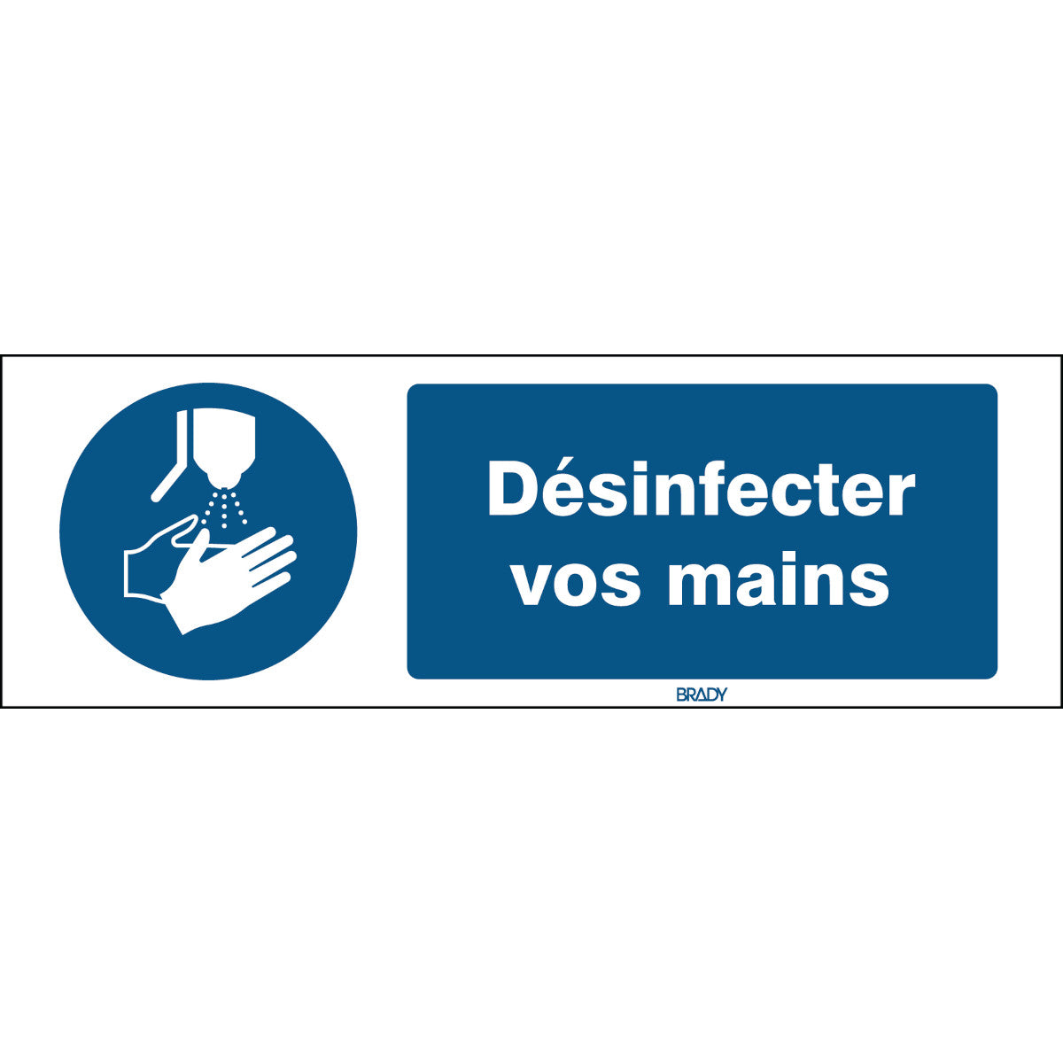 ISO-Sicherheitsschild - Hände desinfizieren