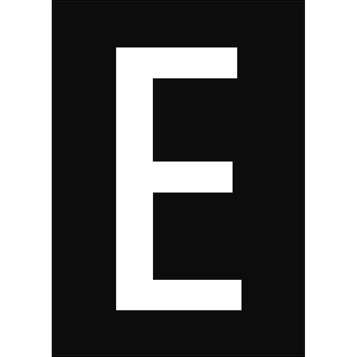 Chiffres et lettres A4 - Blanc/Noir - E - B-859 (Film magnétique)