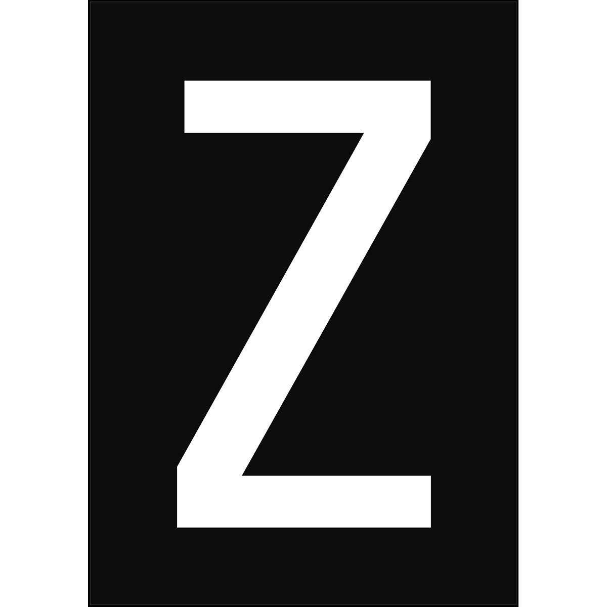 Zahlen & Buchstaben A4 - Schwarz/Weiss - Z - B-859 (Magnetische Folie)