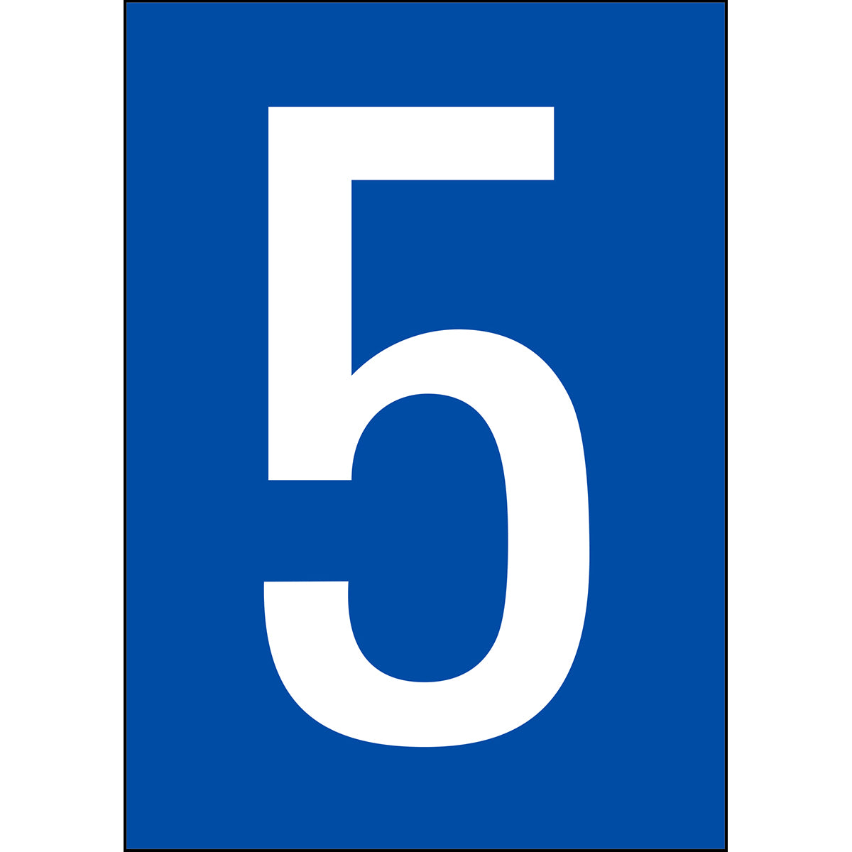 Numbers &amp; Letters A4 - Black/White - 5 - B-859 (Magnetic Foil)