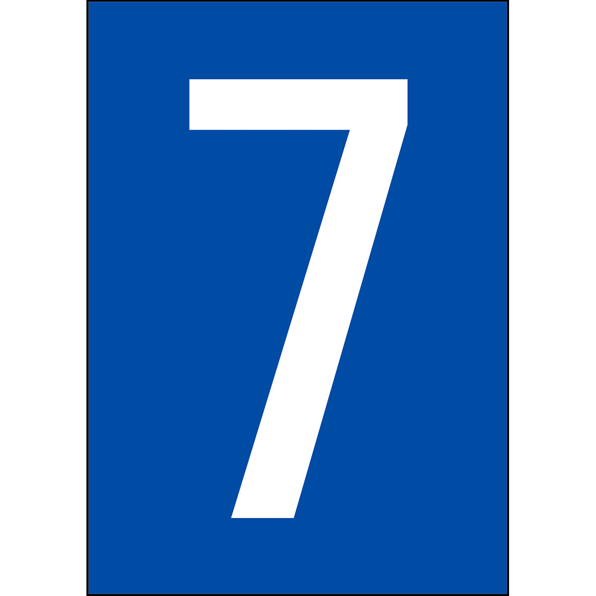 Zahlen & Buchstaben A4 - Schwarz/Weiss - 7 - B-859 (Magnetische Folie)