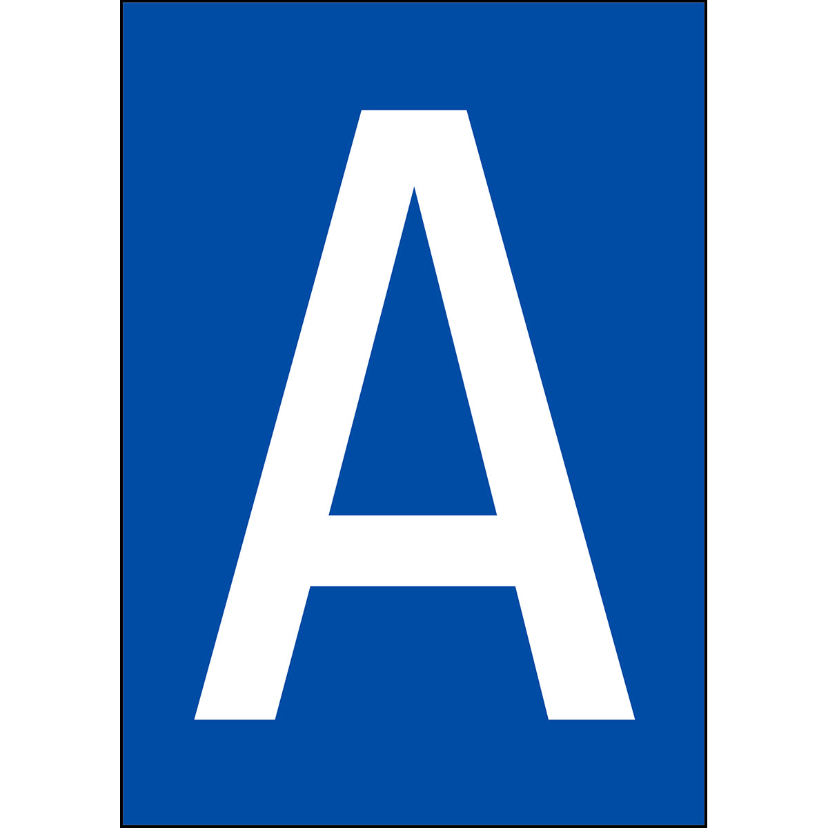 Chiffres et lettres A4 - Noir/Blanc - A - B-7541 (Polyester laminé)