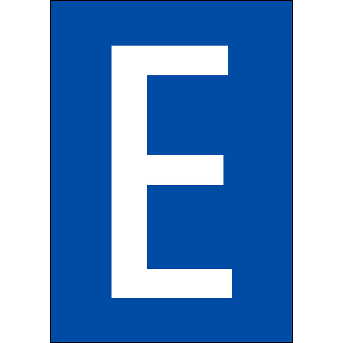 Zahlen & Buchstaben A4 - Schwarz/Weiss - E - B-7541 (Laminierter Polyester)