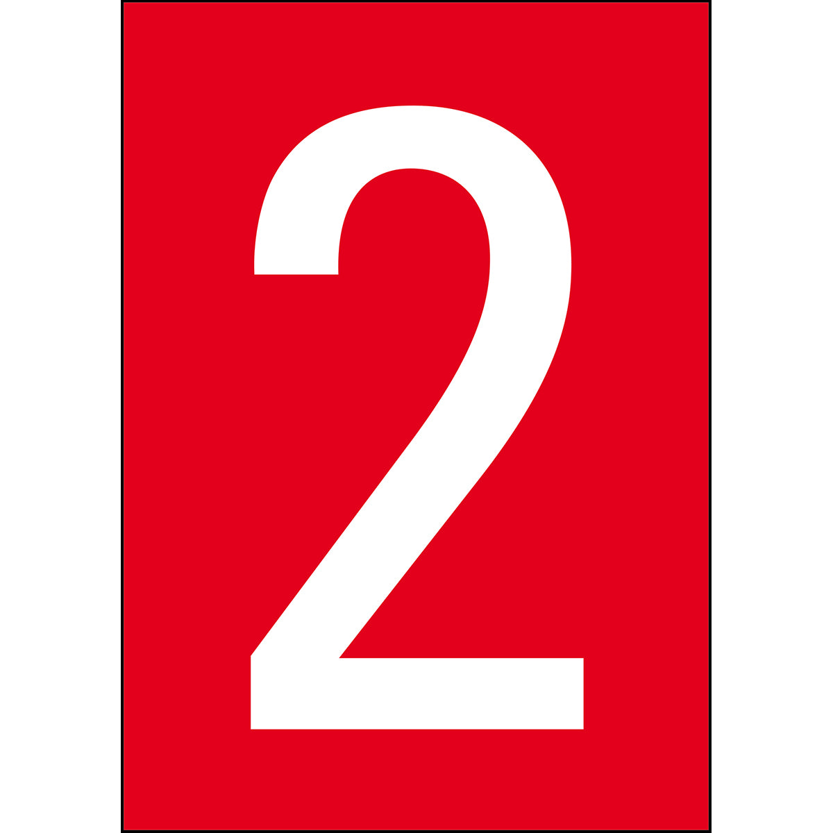 Numbers &amp; Letters A4 - Red/White - 2 - B-859 (Magnetic Foil)
