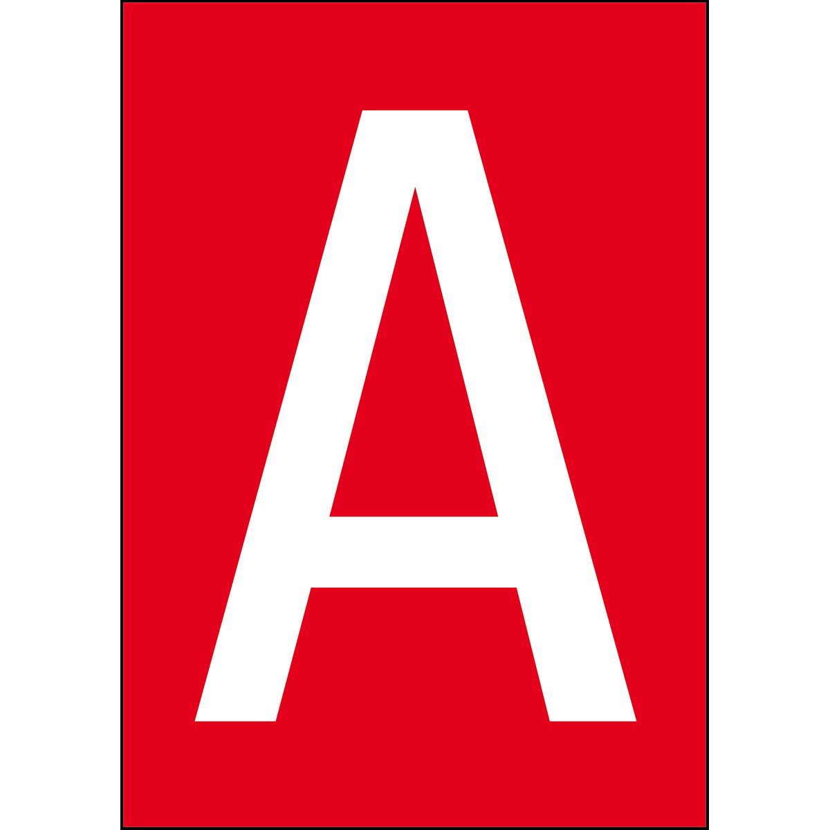 Zahlen & Buchstaben A4 - Rot/Weiss - A - B-859 (Magnetische Folie)