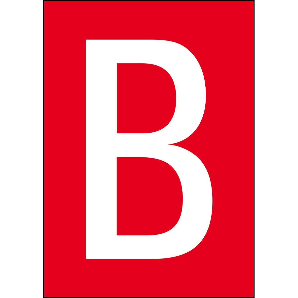 Numbers &amp; Letters A4 - Red/White - B - B-859 (Magnetic Foil)