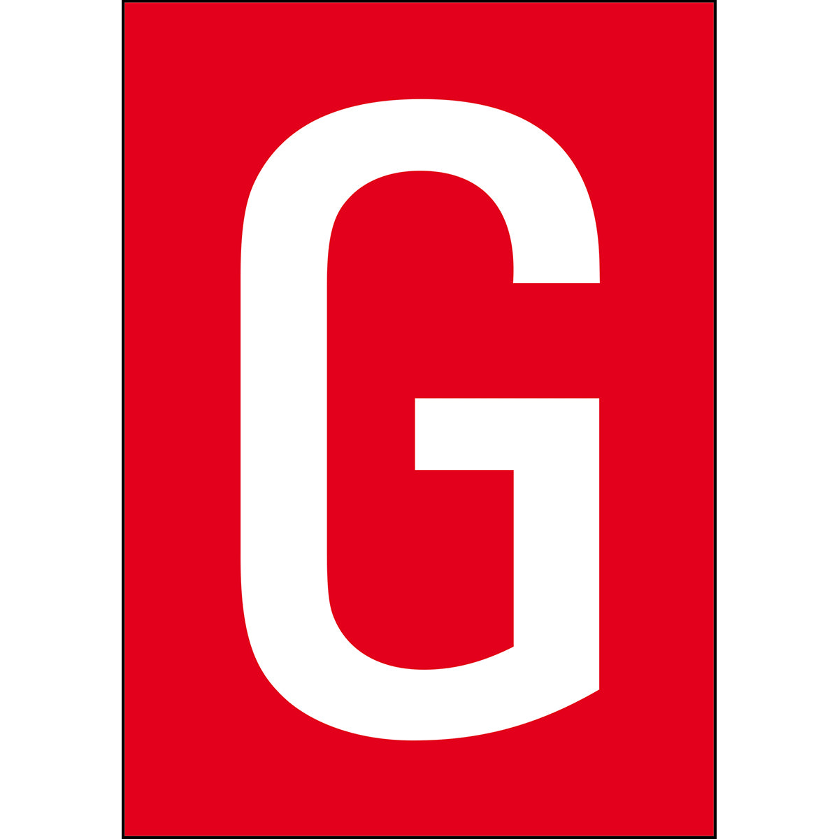 Numbers &amp; Letters A4 - Red/White - G - B-859 (Magnetic Foil)