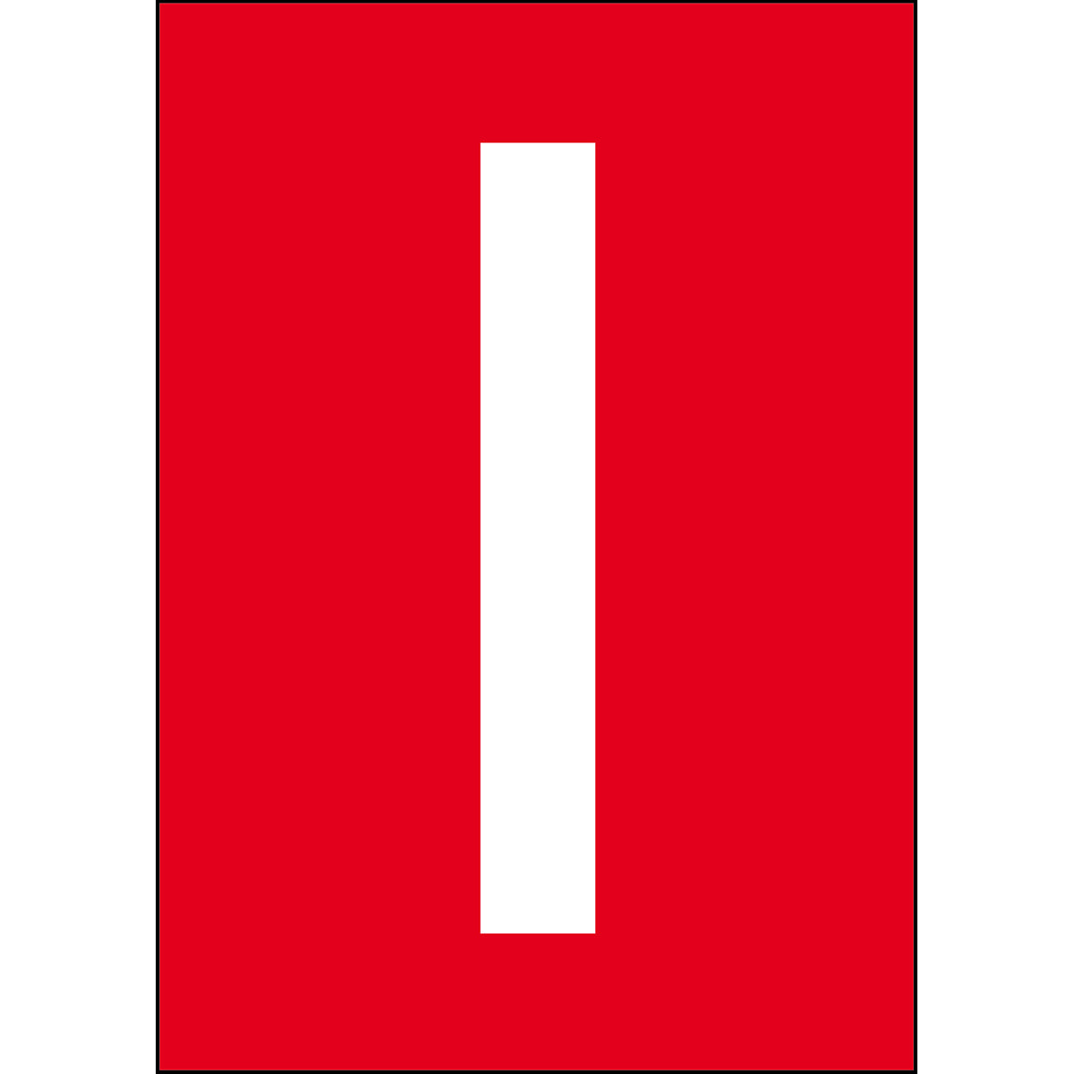 Numbers &amp; Letters A4 - Red/White - I - B-859 (Magnetic Foil)