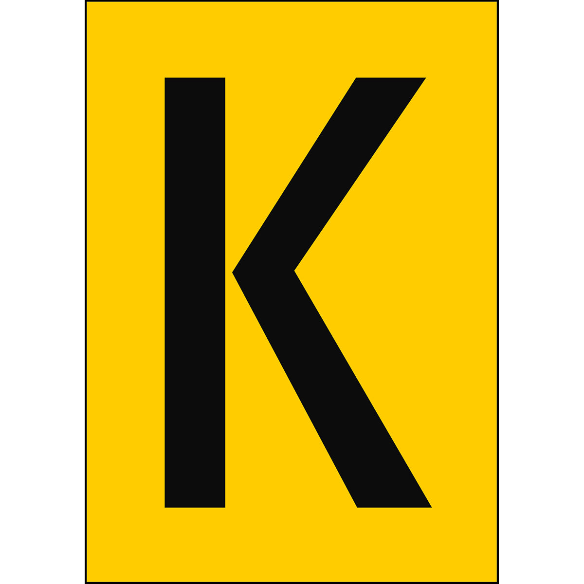 Numbers &amp; Letters A4 - Yellow/Black - K - B-859 (Magnetic Foil)