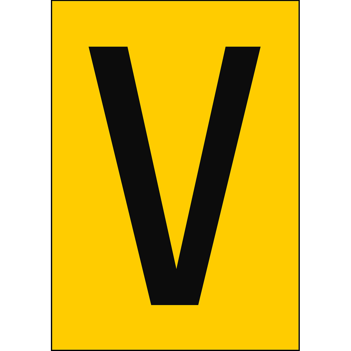Numbers &amp; Letters A4 - Yellow/Black - V - B-7527 (Polypropylene)