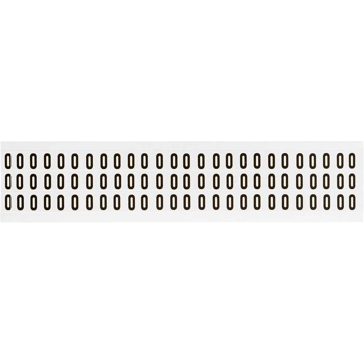 Zahlen & Buchstaben, B-499 (Nylongewebe), Weiß - 0 , 12,7 x 9,5 mm