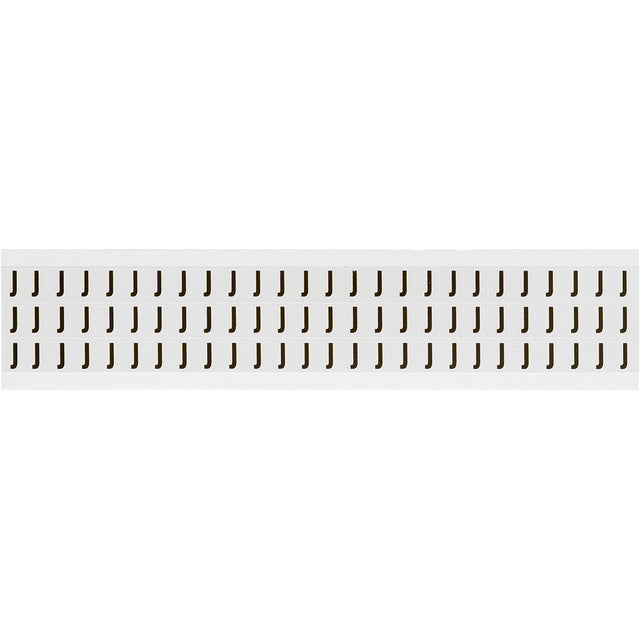 Zahlen & Buchstaben, B-499 (Nylongewebe), Weiß - J , 12,7 x 9,5 mm