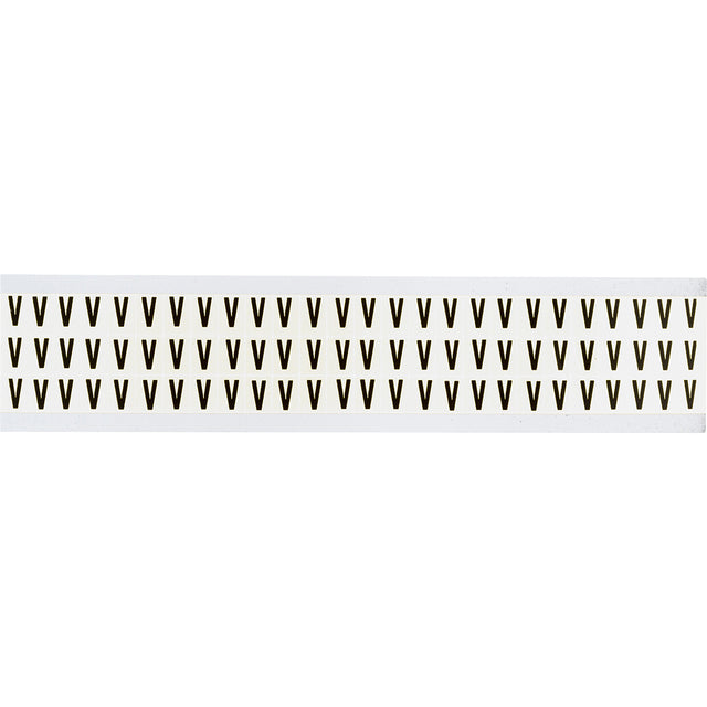 Zahlen & Buchstaben, B-499 (Nylongewebe), Weiß - V , 12,7 x 9,5 mm