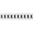 Zahlen & Buchstaben, B-499 (Nylongewebe), Weiß - K , 38 x 22 mm