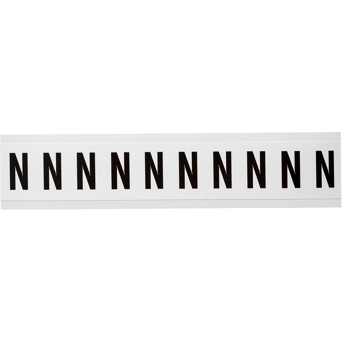 Zahlen & Buchstaben, B-499 (Nylongewebe), Weiß - N , 38 x 22 mm
