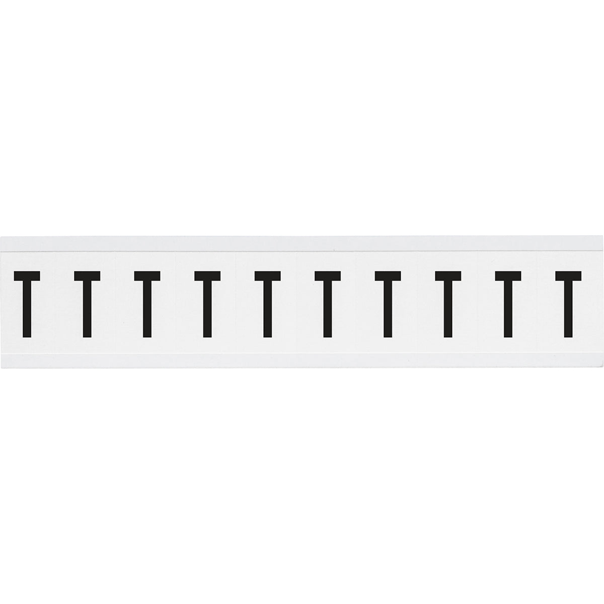 Zahlen & Buchstaben, B-499 (Nylongewebe), Weiß - T , 38 x 22 mm