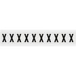 Zahlen & Buchstaben, B-499 (Nylongewebe), Weiß - X , 38 x 22 mm