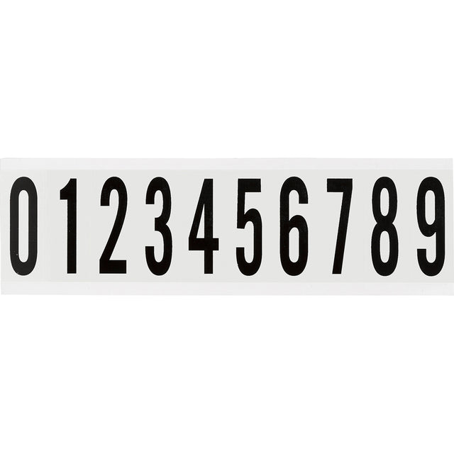 Zahlen & Buchstaben, B-499 (Nylongewebe), Weiß 0 - 9 , 57 x 22 mm