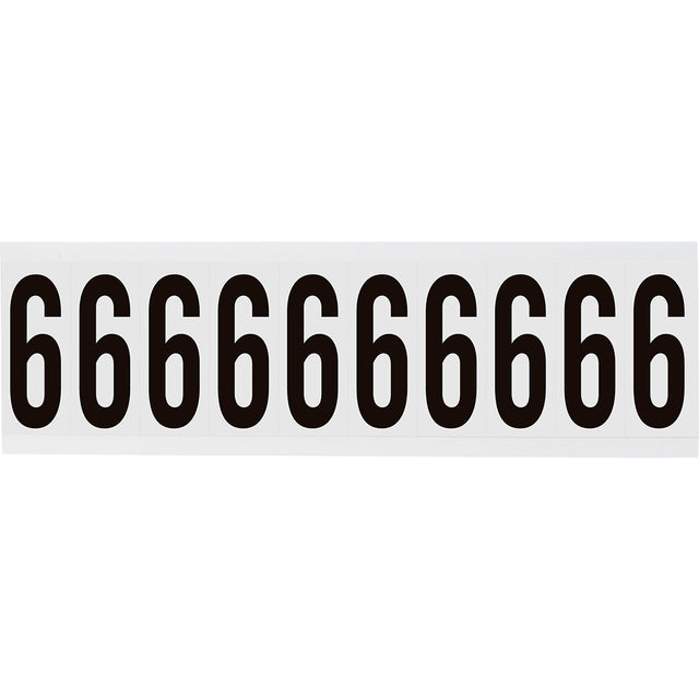 Zahlen & Buchstaben, B-499 (Nylongewebe), Weiß - 6 , 57 x 22 mm