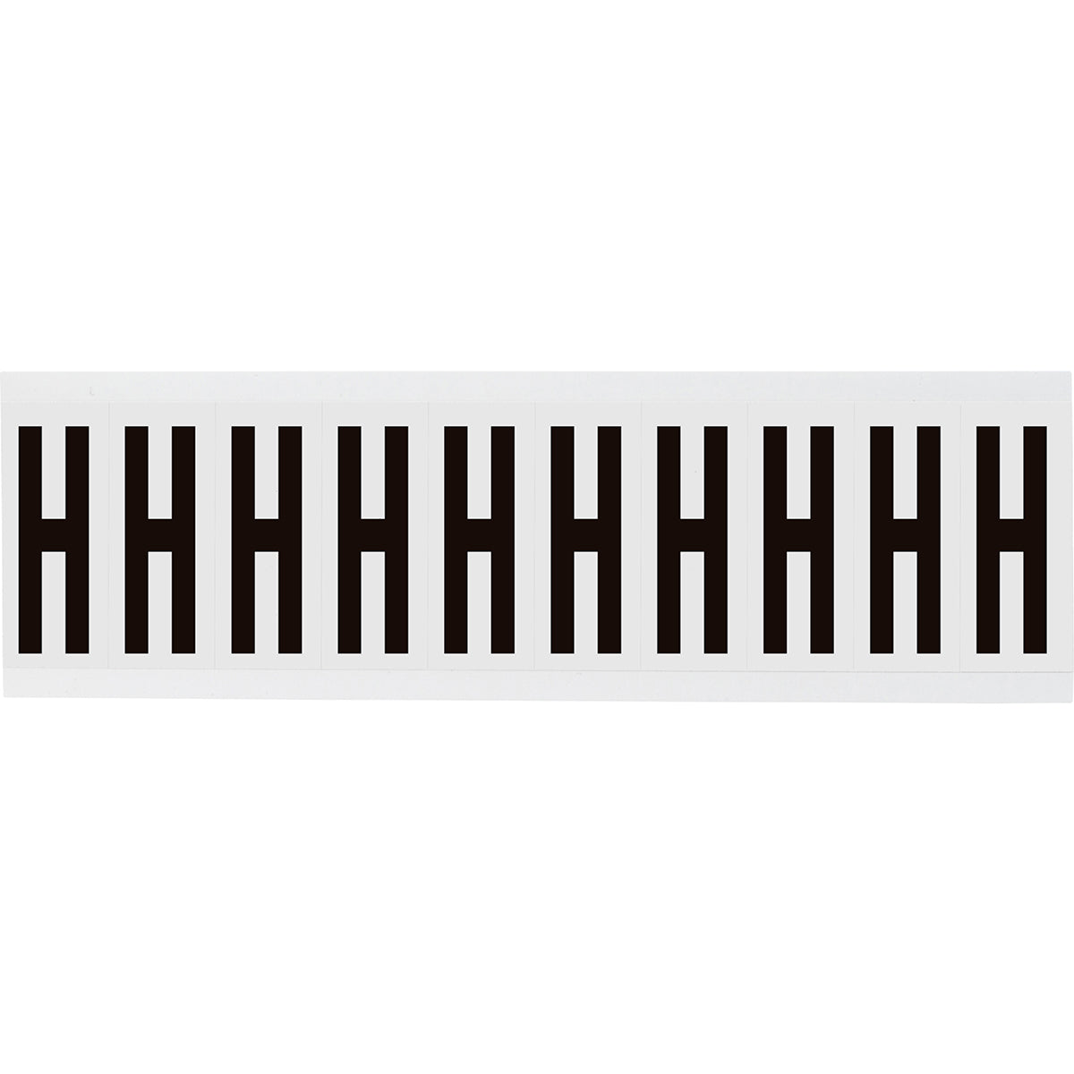 Zahlen & Buchstaben, B-499 (Nylongewebe), Weiß - H , 57 x 22 mm