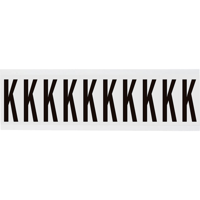 Zahlen & Buchstaben, B-499 (Nylongewebe), Weiß - K , 57 x 22 mm