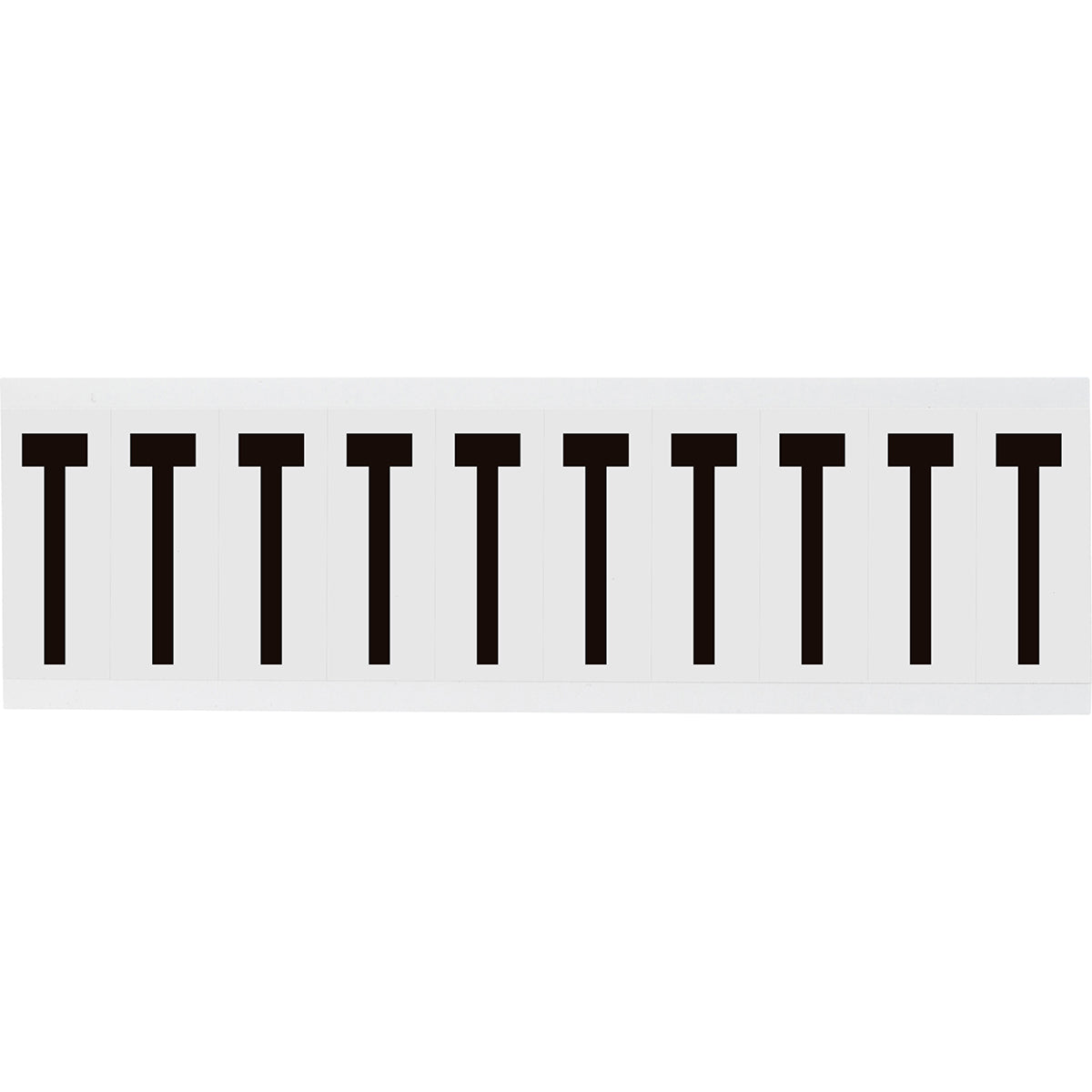 Zahlen & Buchstaben, B-499 (Nylongewebe), Weiß - T , 57 x 22 mm