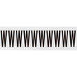 Zahlen & Buchstaben, B-499 (Nylongewebe), Weiß - W , 57 x 22 mm