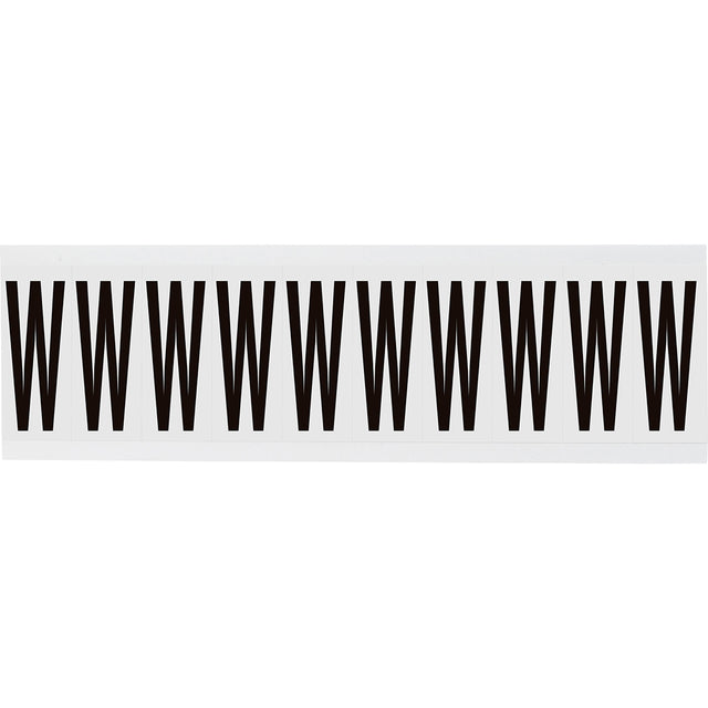 Zahlen & Buchstaben, B-499 (Nylongewebe), Weiß - W , 57 x 22 mm