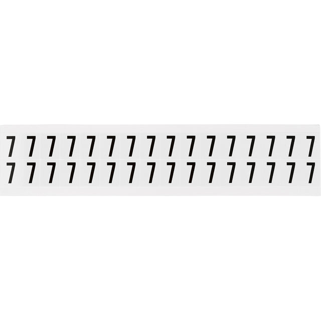 Zahlen & Buchstaben, B-499 (Nylongewebe), Weiß - 7 , 19 x 14 mm