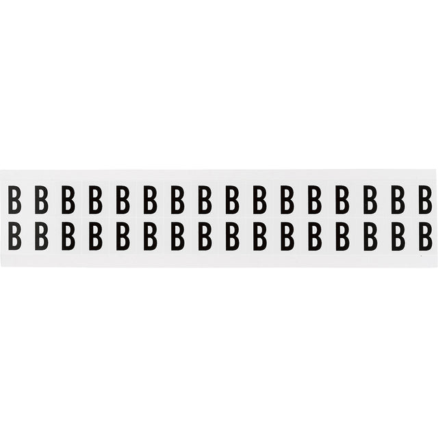 Zahlen & Buchstaben, B-499 (Nylongewebe), Weiß - B , 19 x 14 mm