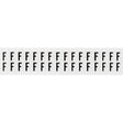 Zahlen & Buchstaben, B-499 (Nylongewebe), Weiß - F , 19 x 14 mm