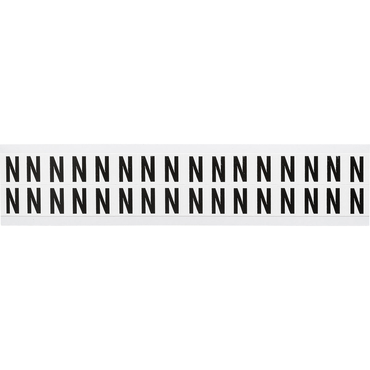 Zahlen & Buchstaben, B-499 (Nylongewebe), Weiß - N , 19 x 14 mm
