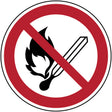 ISO Sicherheitskennzeichnung - Feuer, offenes Licht and Rauchen verboten