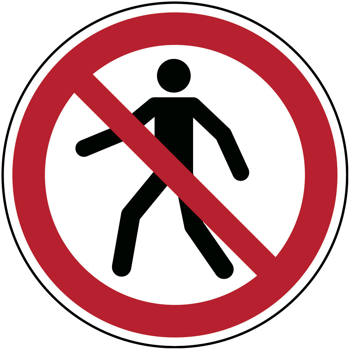 ISO Sicherheitskennzeichnung - Für Fußgänger verboten